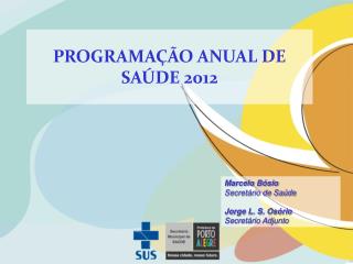 PROGRAMAÃ‡ÃƒO ANUAL DE SAÃšDE 2012