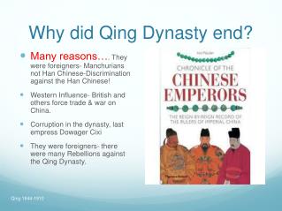 dynasty qing did why end han 1910 1644 presentation chinese ppt powerpoint decline foreigners discrimination western against many were they