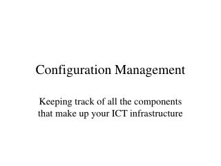 Configuration Management