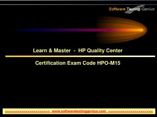 Learn &amp; Master - HP Quality Center Certification Exam Code HPO-M15