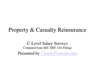 Reinsurance Salary Surveys