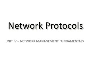 Network Protocols