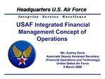USAF Integrated Financial Management Concept of Operations