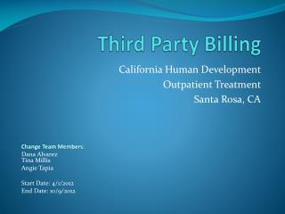 Third Party Billing