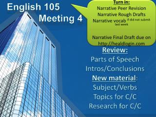 English 105 Meeting 4