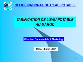 OFFICE NATIONAL DE L'EAU POTABLE