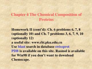 Chapter 4 The Chemical Composition of Proteins