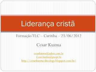 LideranÃ§a cristÃ£