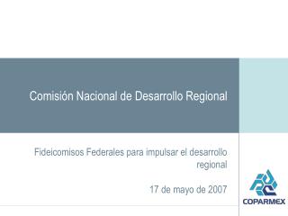 ComisiÃ³n Nacional de Desarrollo Regional