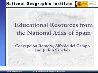 Educational Resources from the National Atlas of Spain