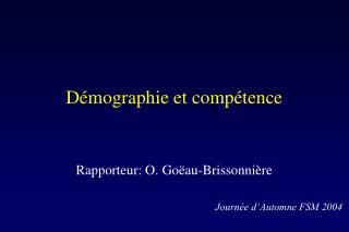 DÃ©mographie et compÃ©tence