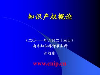 çŸ¥è¯†äº§æƒæ¦‚è®º