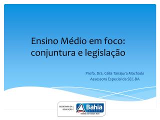 Ensino MÃ©dio em foco: conjuntura e legislaÃ§Ã£o