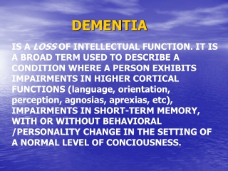 DEMENTIA