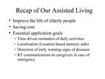 Recap of Our Assisted Living