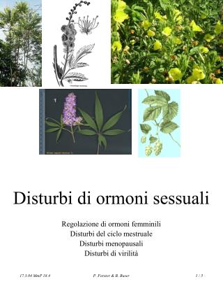 Disturbi di ormoni sessuali