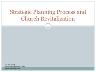 Strategic Planning Process and Church Revitalization
