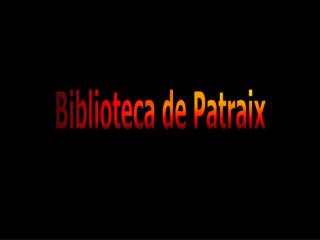 Indice del contenido sobre la biblioteca de Patraix . 1. Entrevista a uno de los encargados.