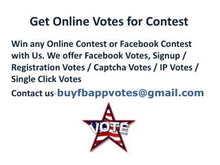 Get Online Votes for Contest