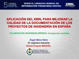 Ãngel Mena Nieto Dr. Ingeniero Industrial Director Proyecto INDUSTEL