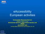 EAccessibility European activities