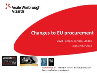 Changes to EU procurement