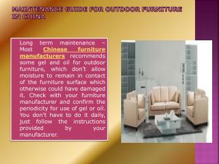 Chinese Furniture Manufacturers