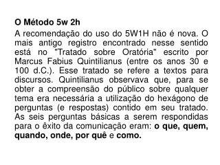 O MÃ©todo 5w 2h