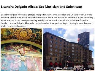 Lisandra Delgado Alicea: Set Musician and Substitute