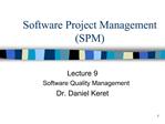 Software Project Management SPM