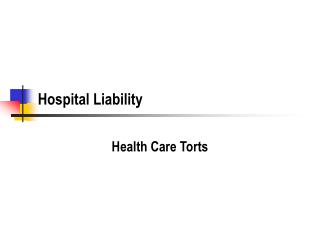 Hospital Liability