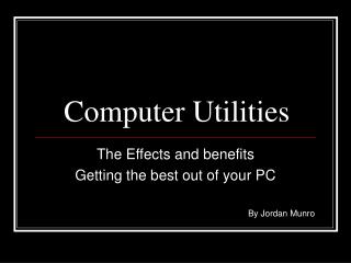 Computer Utilities