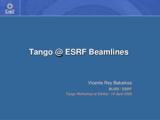 Tango @ ESRF Beamlines