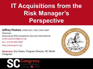 IT Acquisitions from the Risk Manager’s Perspective