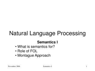 Natural Language Processing