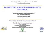PROMOTING ICT INDUSTRIALIZATION IN AFRICA