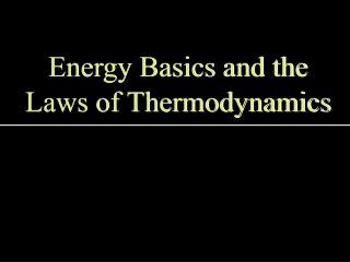 Energy Basics and the Laws of Thermodynamics