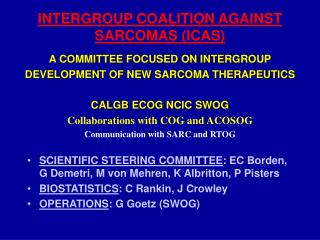 INTERGROUP COALITION AGAINST SARCOMAS (ICAS)