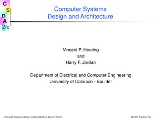 Computer Systems Design and Architecture