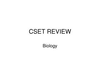 CSET REVIEW