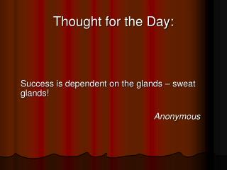 Thought for the Day: