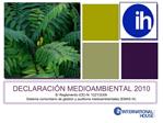 DECLARACI N MEDIOAMBIENTAL 2010 S