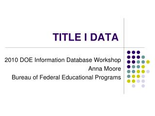 TITLE I DATA