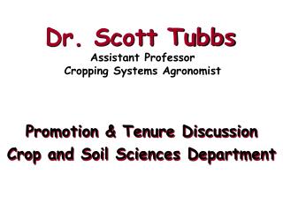 Dr. Scott Tubbs