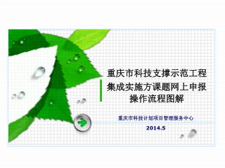 重庆市科技支撑示范工程 集成实施方课题网上申报 操作流程图解
