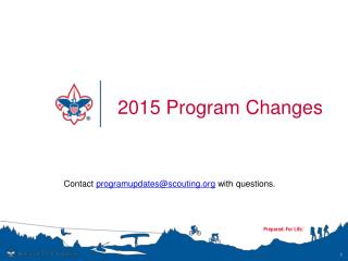 2015 Program Changes