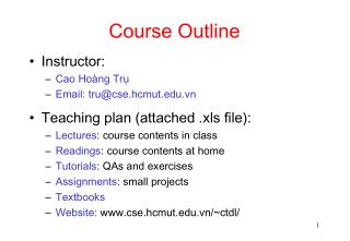 Course Outline