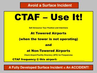 CTAF – Use It! Self Announce Your Position and Intentions At Towered Airports