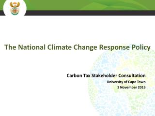 The National Climate Change Response Policy