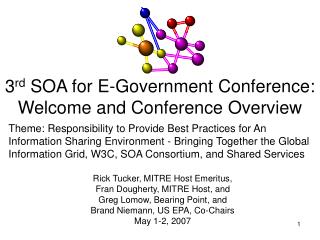 3 rd SOA for E-Government Conference: Welcome and Conference Overview